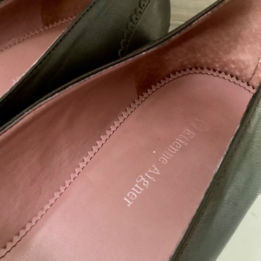 Vtg Etienne Aigner E-Ysabel Brown Square Tow leather pumps women’s 10M Brazil - Picture 4 of 16